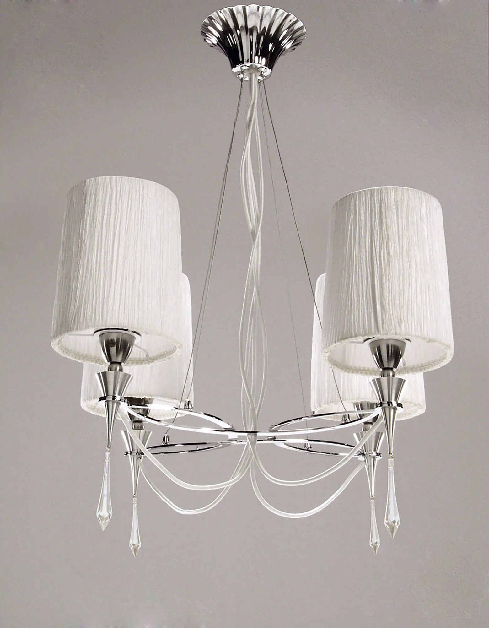 Lucca Crystal Ceiling Lights Mantra Shaded Crystal Fittings